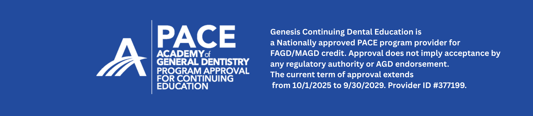 AGD PACE Approved Provider